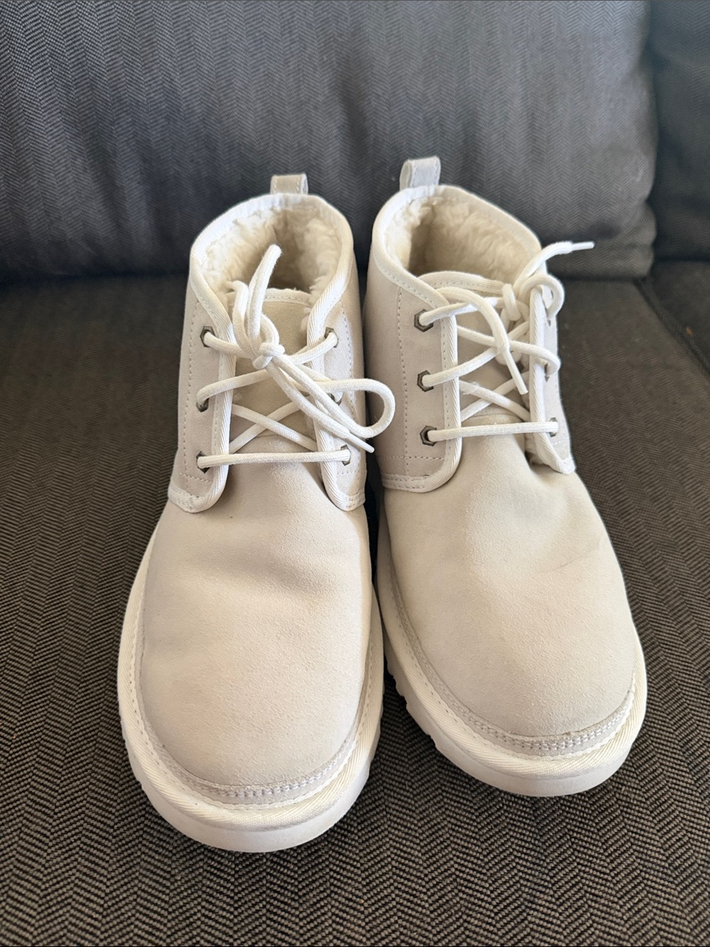 UGG Men's Chukka Boots in Cream Suede with Shearling Lining